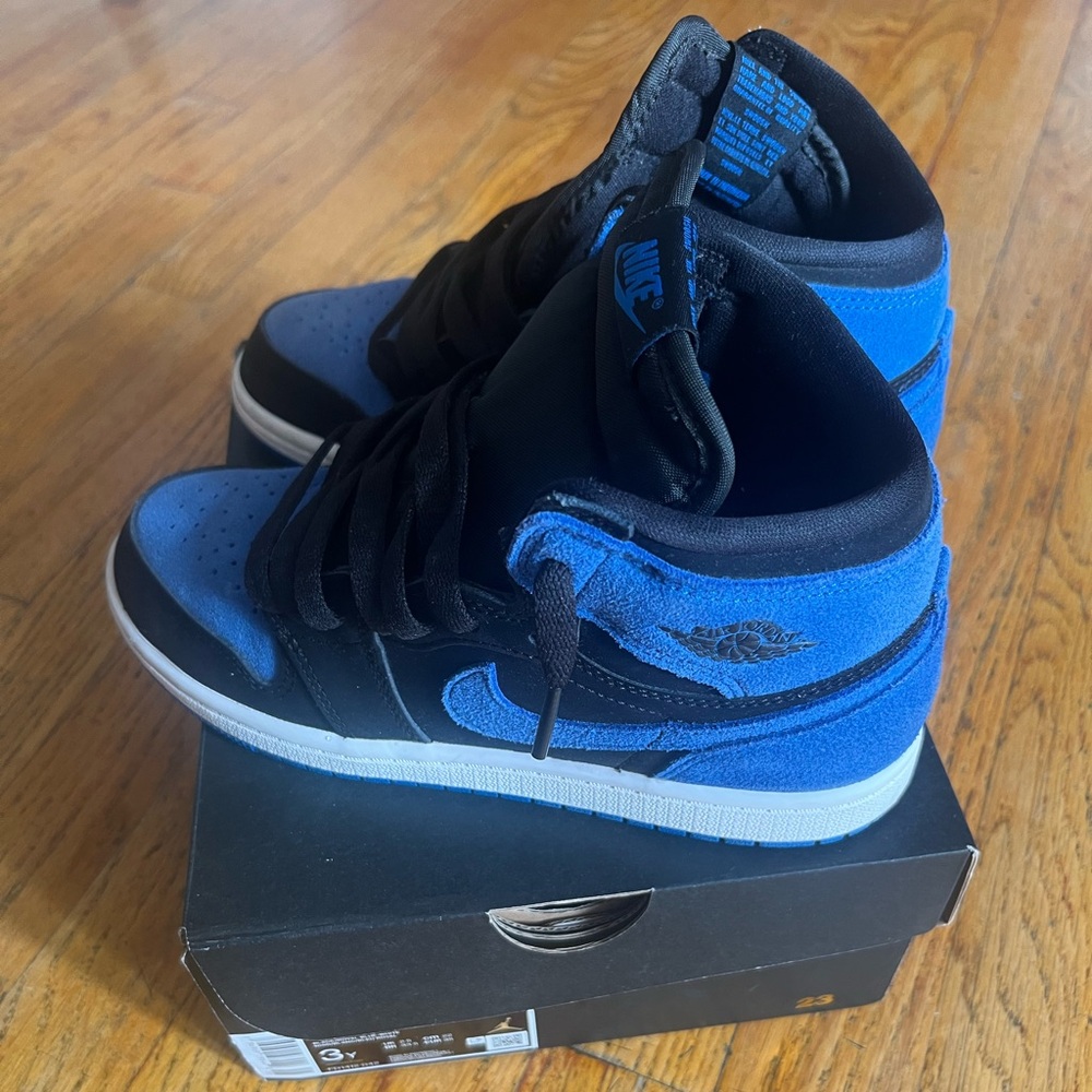 Nike Retro High Og FD1412 042 Black and Blue High-Top Sneakers